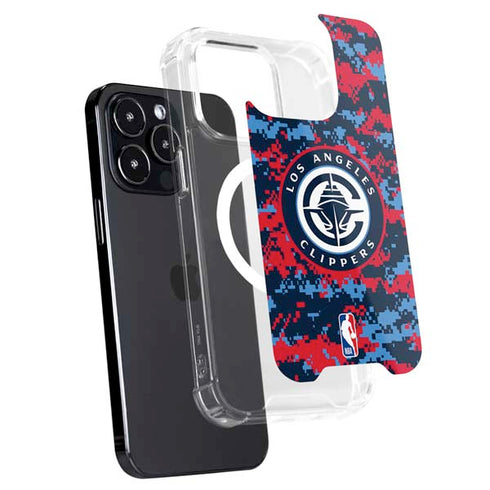 NBA LA Clippers Digi Camo iPhone 15 Pro MagSafe Case